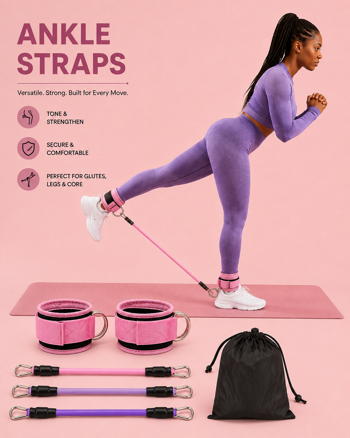 Ankle Strap Resistance Set